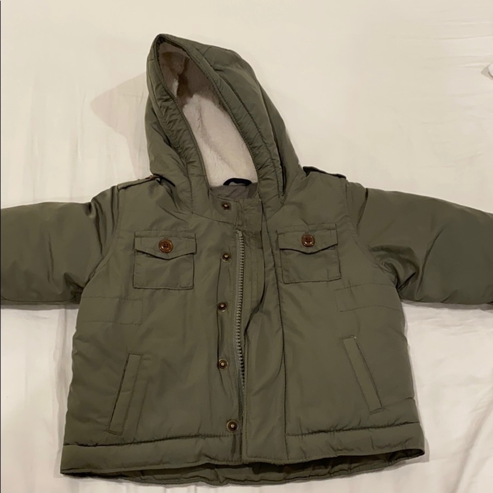 babyGap Primaloft Winter Coat with Sherpa Hood